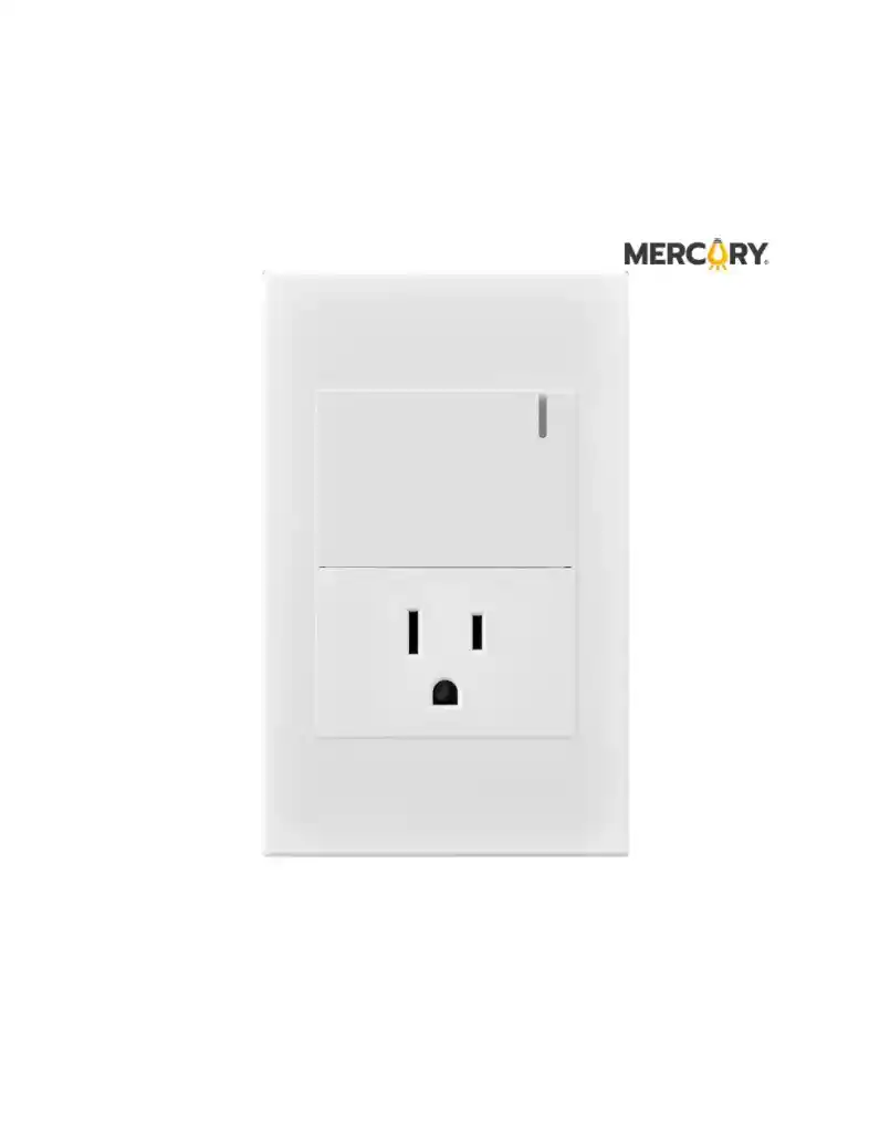 Toma + Interruptor Mercury Premium White Eti38