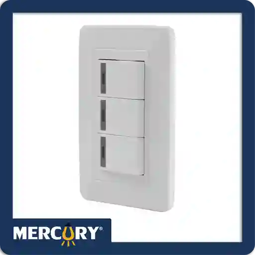 Interruptor Mercury Triple Conmutable Blanco 118z-03 Eti10