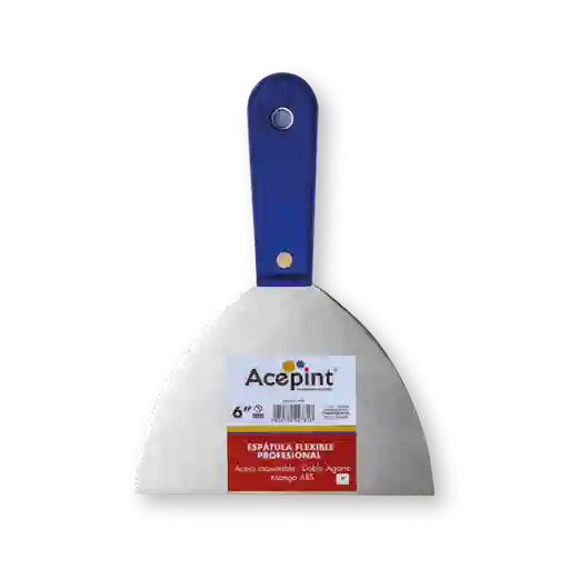 Espatula Flex. Inox. M/p 2" Azul Acepint Hs172602