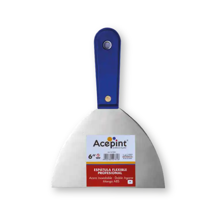 Espatula Flex. Inox. M/p 2" Azul Acepint Hs172602
