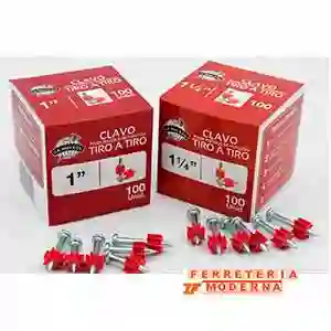 Kit Tiro De Anclaje+clavo X 100par