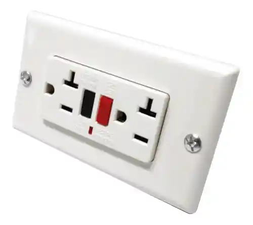 Toma Doble Gfci 20 Amp Blanco Falla Karluz Kl-1084