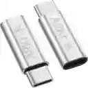 Adaptador De Carga Para Lightning Hembra A Usb C Macho
