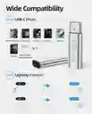 Adaptador De Carga Para Lightning Hembra A Usb C Macho