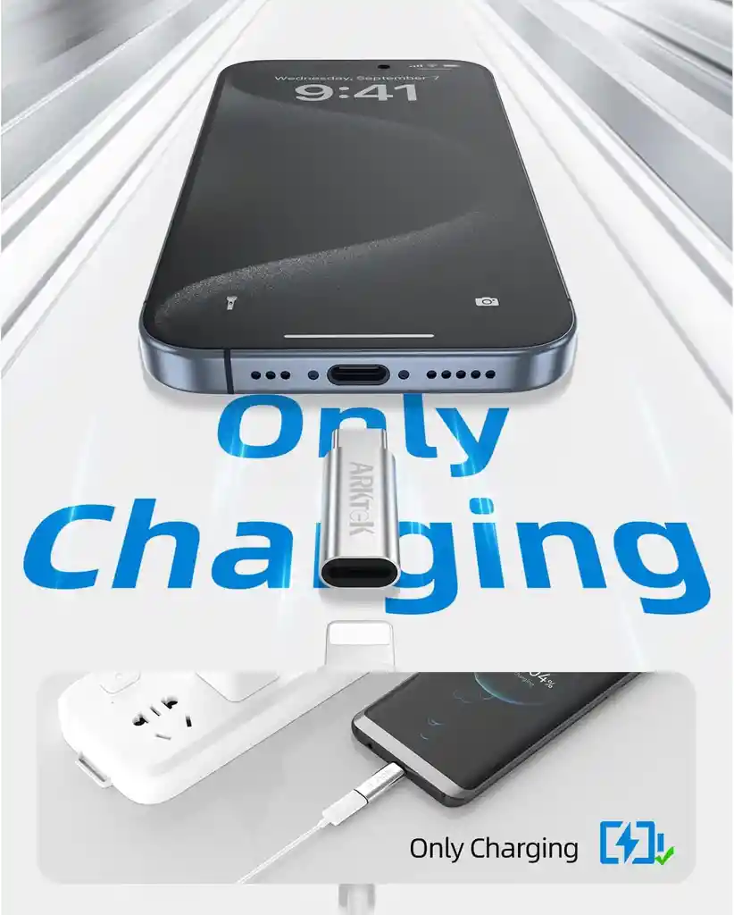 Adaptador De Carga Para Lightning Hembra A Usb C Macho