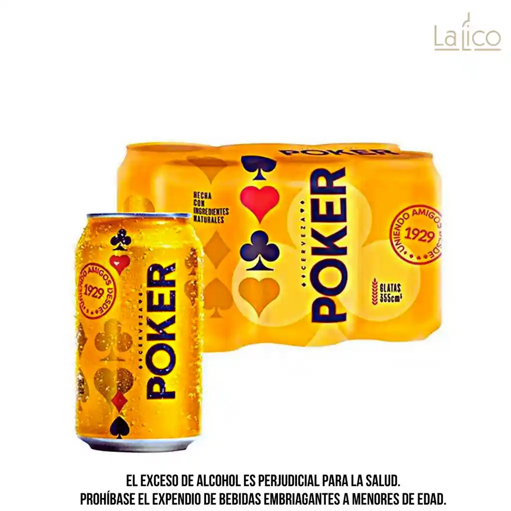 Poker Lata X 6