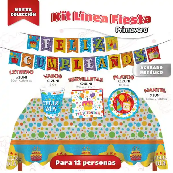 Kit De Fiesta Cumpleaños Marca Primavera