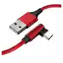 Cable De Carga Usb-tipo C En L Ca-8103 Para Conexión Estable
