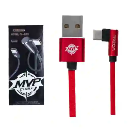 Cable De Carga Usb-tipo C En L Ca-8103 Para Conexión Estable