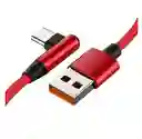 Cable De Carga Usb-tipo C En L Ca-8103 Para Conexión Estable