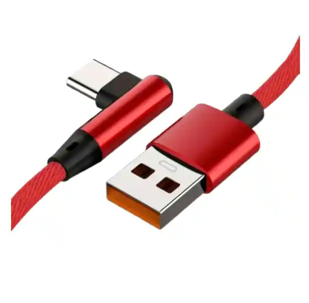 Cable De Carga Usb-tipo C En L Ca-8103 Para Conexión Estable