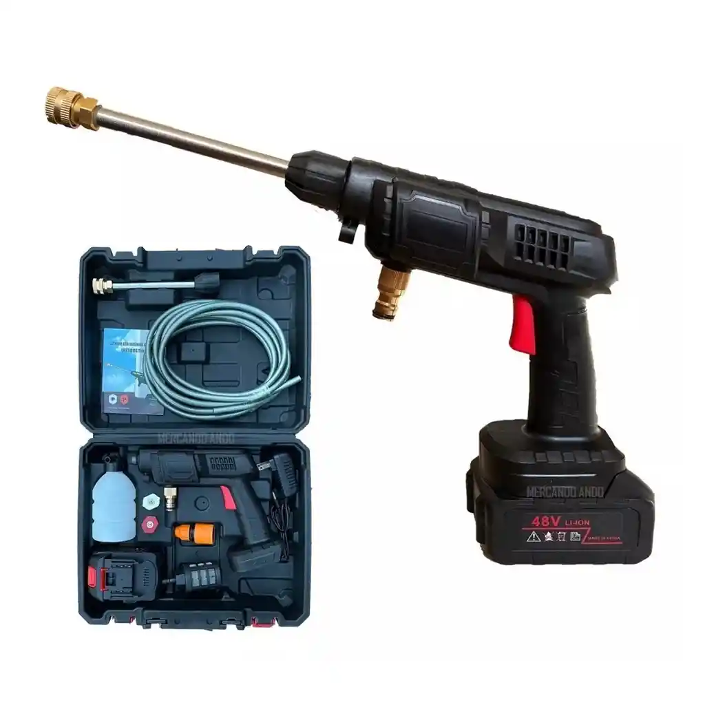 Hidrolavadora Inalámbrica 48v Doble Batería - Ideal Para Carro Y Moto