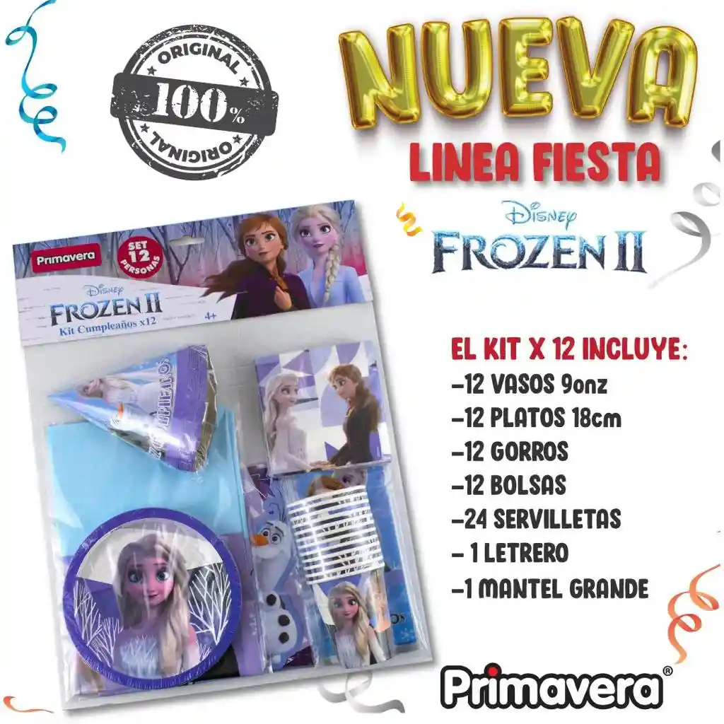 Kit De Fiesta Frozen Marca Primavera