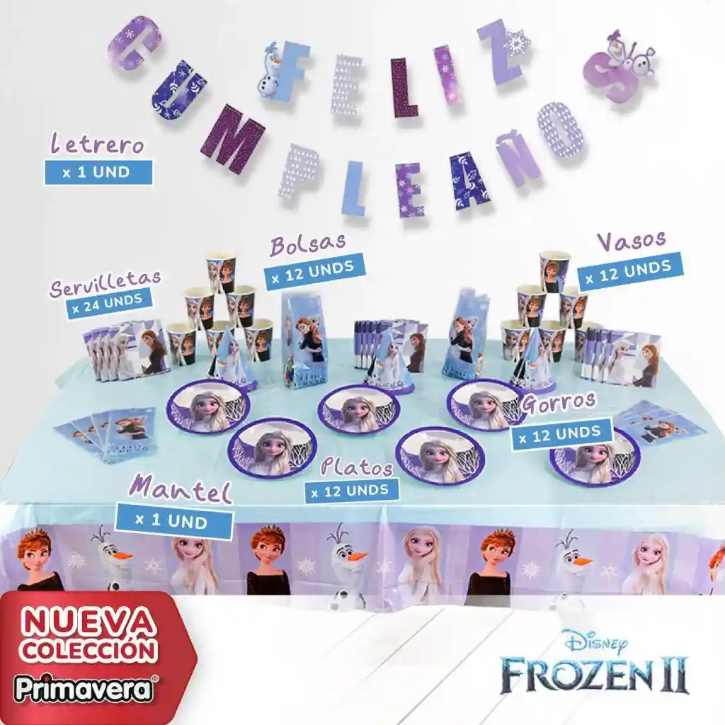 Kit De Fiesta Frozen Marca Primavera