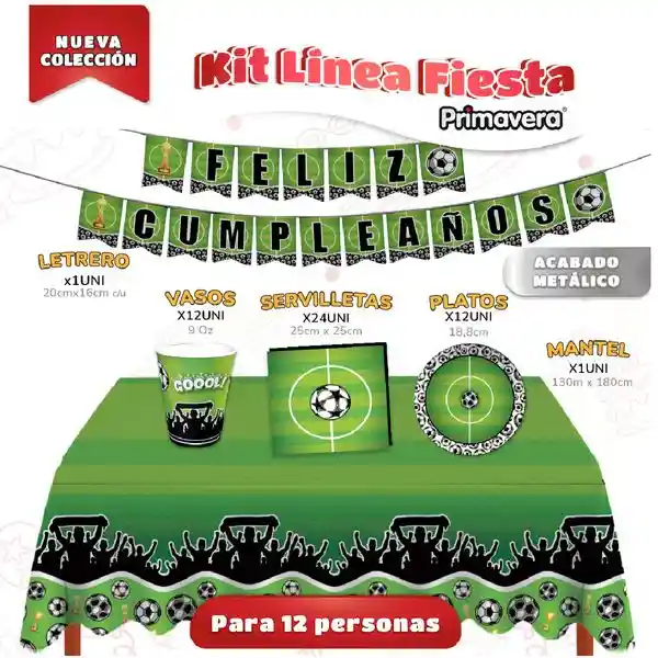 Kit De Fiesta Futbol Marca Primavera