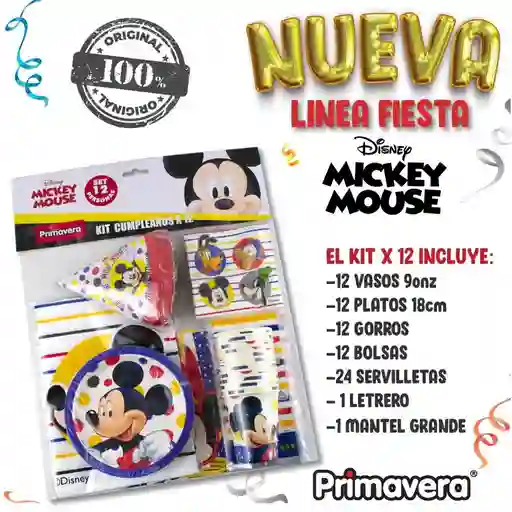 Kit De Fiesta Mickey Mouse Marca Primavera