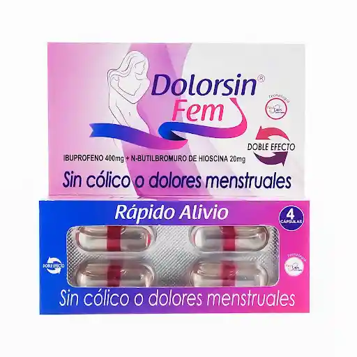 Dolorsin Fem Sobre X 4 Capsulas