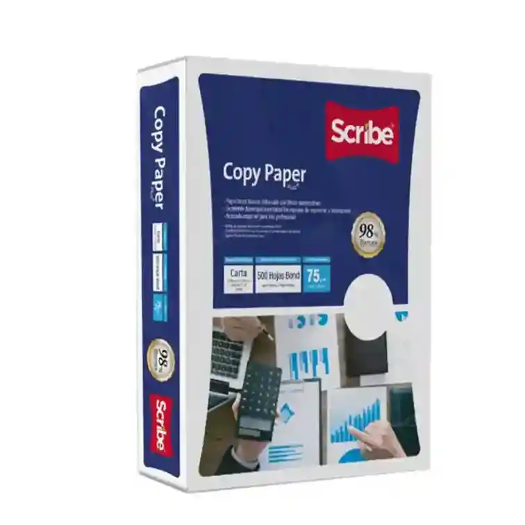 Resma Scribe Carta Bond De 500 Hojas De 75g Blanco Por Unidad