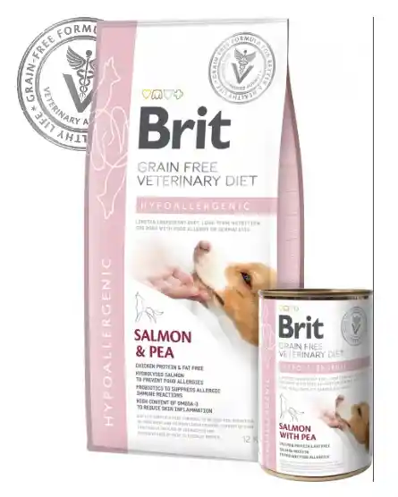 Brit Care Grain Free Veterinary Diet Hypoallergenic Salmon Pea 2kg