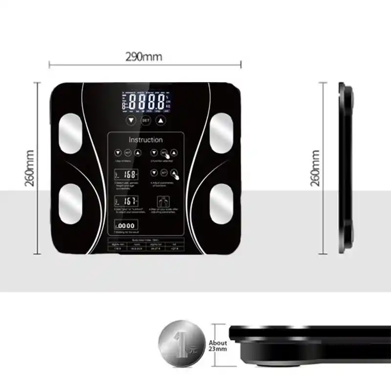 Peso Personal Bluetooth Soporta Hasta 180kg