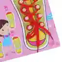 Juego Para Aprender A Amarrar Cordones En Madera Para Niños