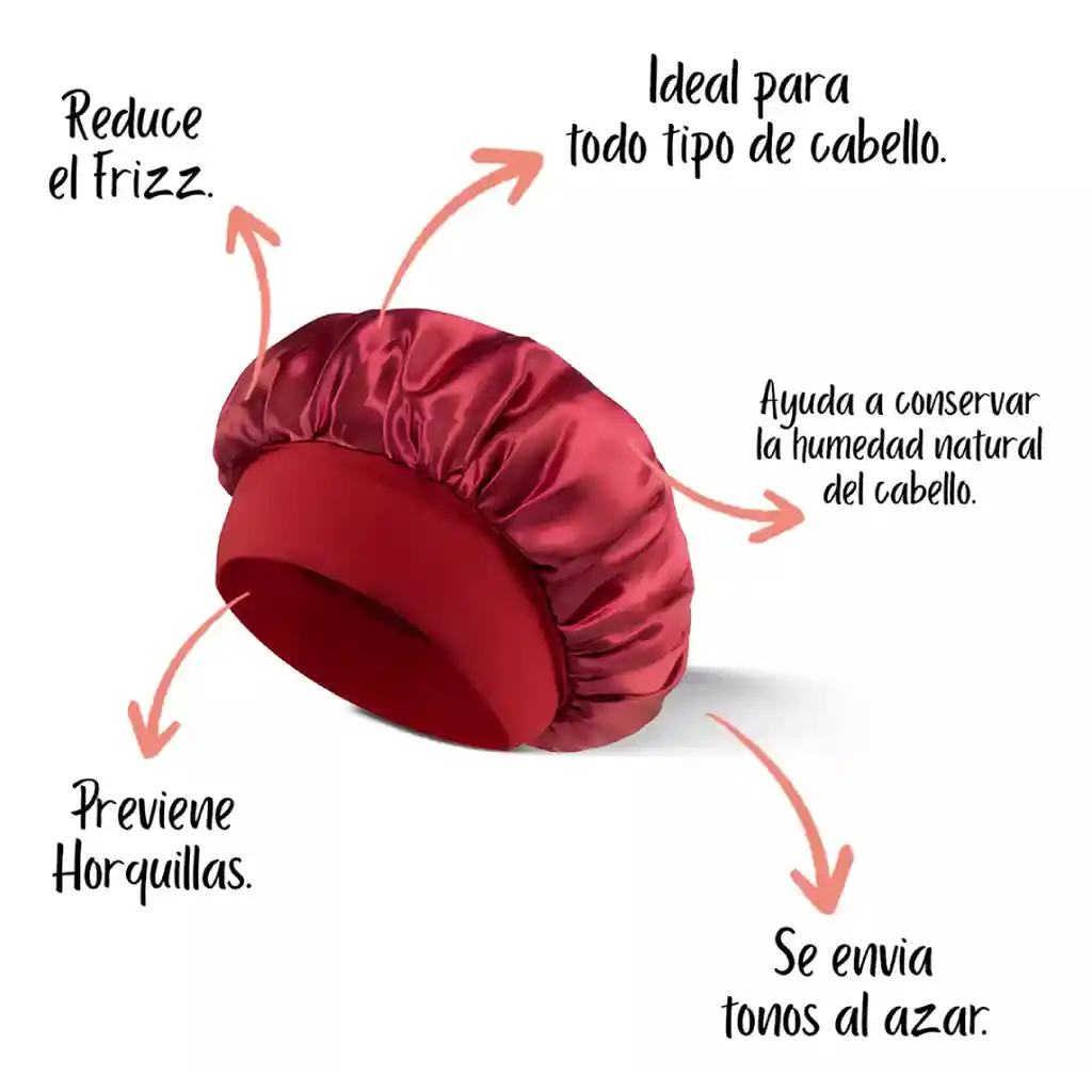 Gorro De Satín Para Dormir – Protege Tu Cabello Del Frizz Y La Rotura