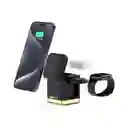 Cargador Inalámbrico Magnetico De Celular Con Lampara 3 En 1