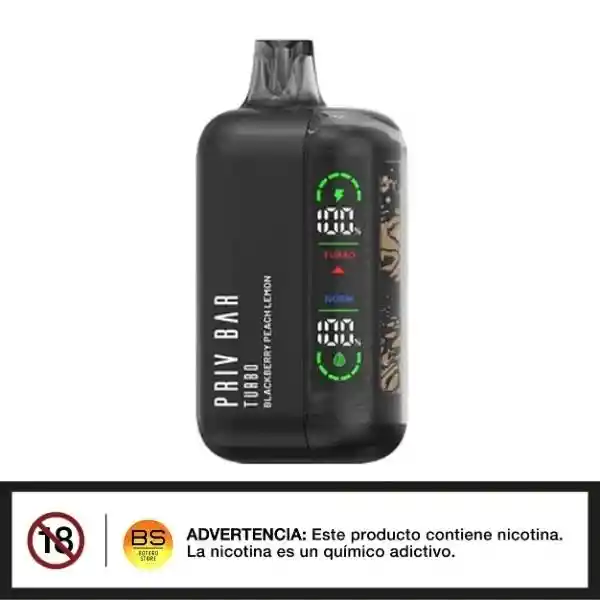 Vape Blackberry Peach Lemon Priv Bar Turbo 10000 Puffs