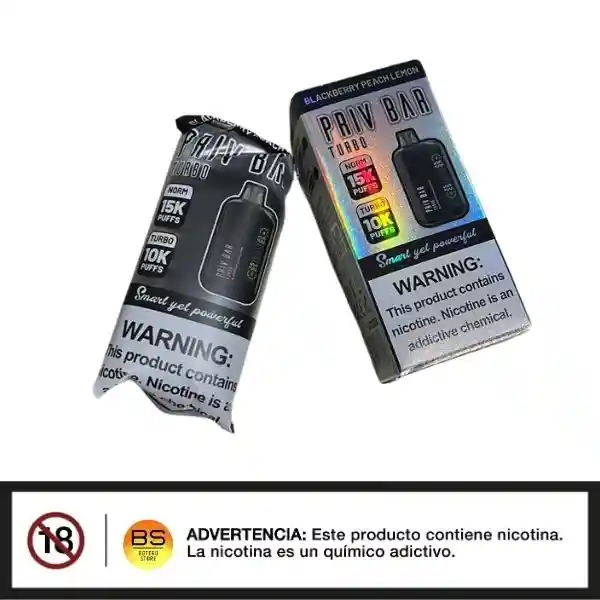 Vape Blackberry Peach Lemon Priv Bar Turbo 10000 Puffs