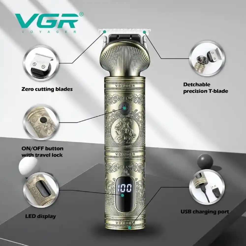 Máquina Patillera Rasuradora Vgr V-962 Recargable
