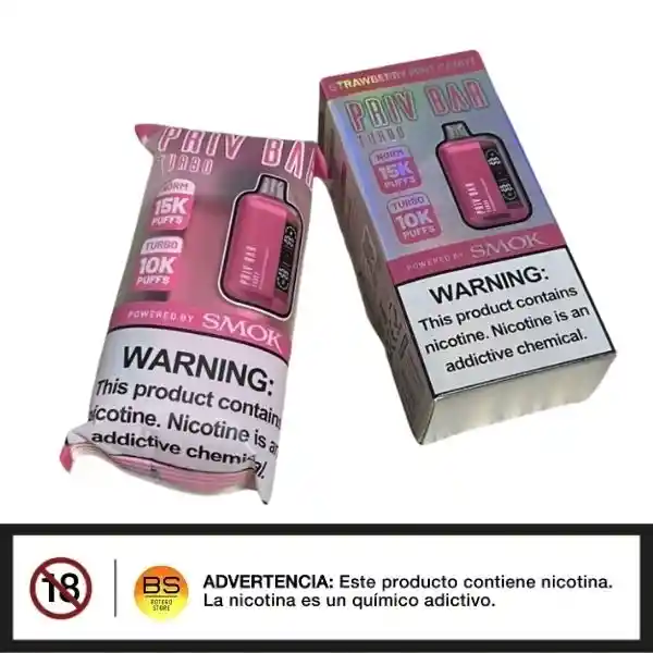 Vape Strawberry Mint Candy Priv Bar Turbo 10000 Puffs