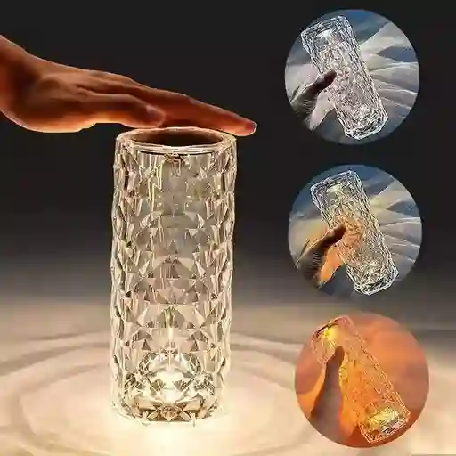 Lámpara De Mesa Led Efecto Diamante Iluminación Decorativa Y Elegante