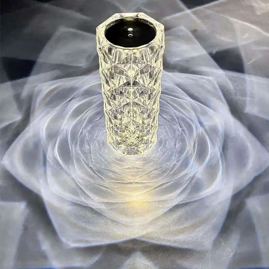 Lámpara De Mesa Led Efecto Diamante Iluminación Decorativa Y Elegante