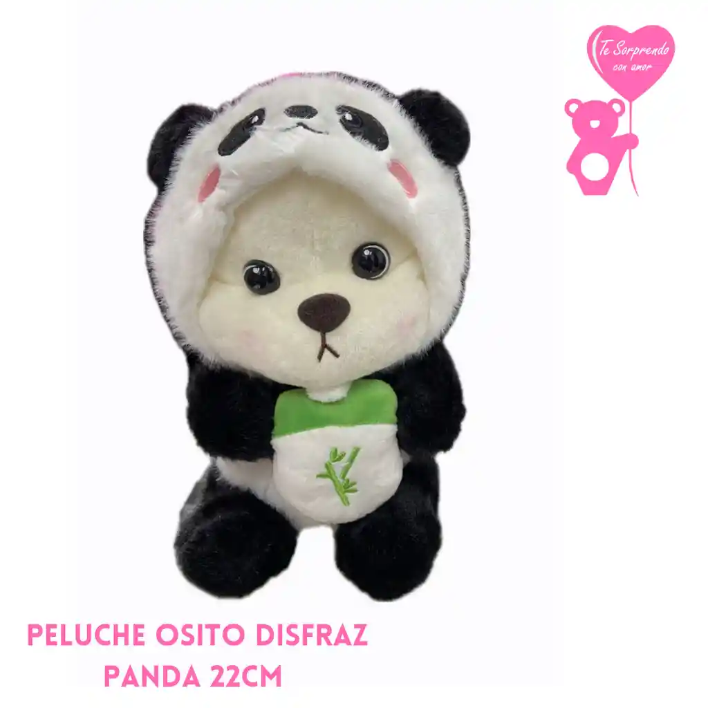 Peluche Osito Disfraz Panda 22cm