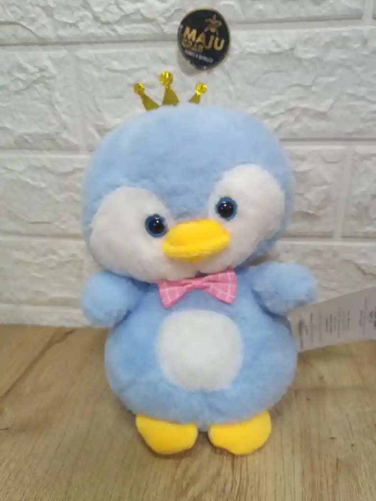 Peluche Pingüino Bufanda O Moño De 28cm