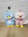 Peluche Pingüino Bufanda O Moño De 28cm