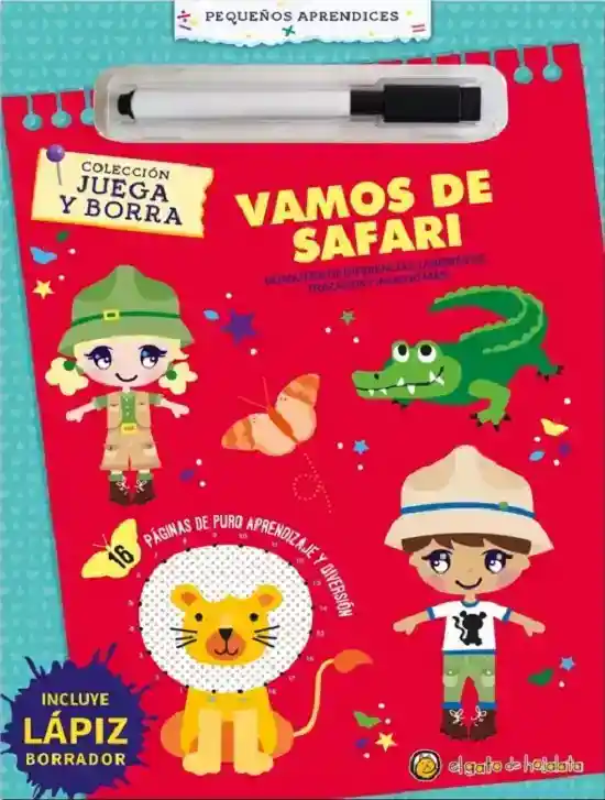 Libro Actividades Vamos Al Safari Juega Y Borra Para Niños