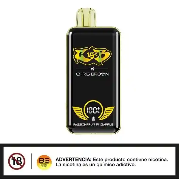 Vape Passionfruit Pineapple Cb X Chris Brown 15000 Puffs