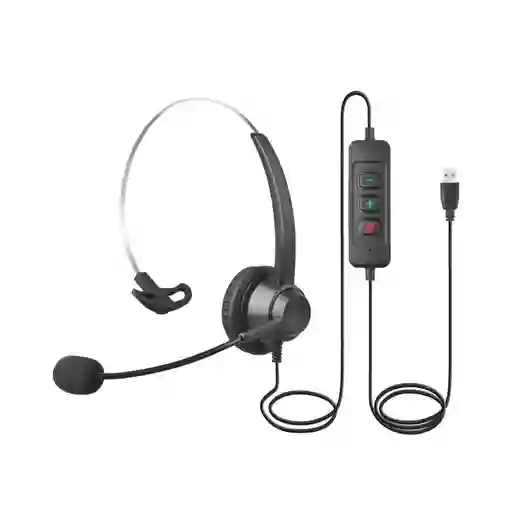 Auriculares Call Center Con Conexión 3.5 Mm + Usb + Tipo C