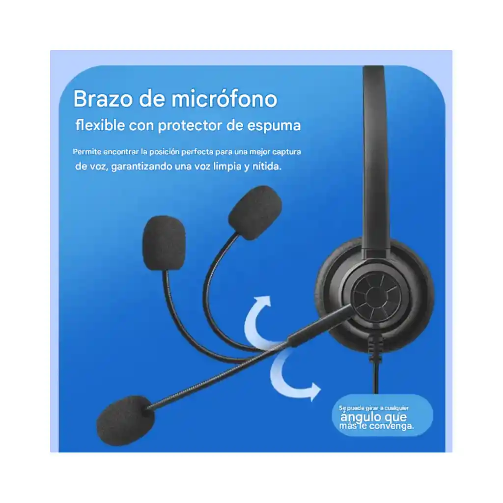 Auriculares Call Center Con Conexión 3.5 Mm + Usb + Tipo C