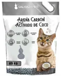 Arena Calabaza Pets 100% Bentonita 25kg Carbon