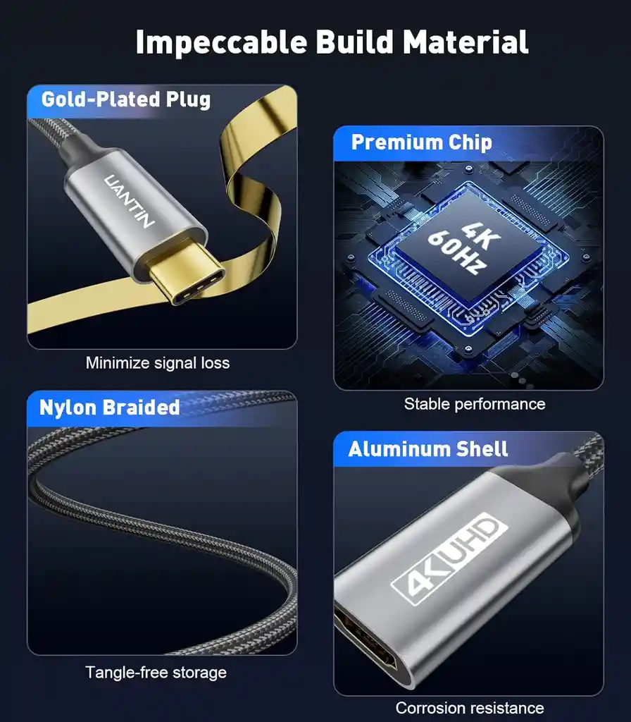 Cable Convertidor Adaptador Usb 3.1 Tipo C A Hdmi 4k