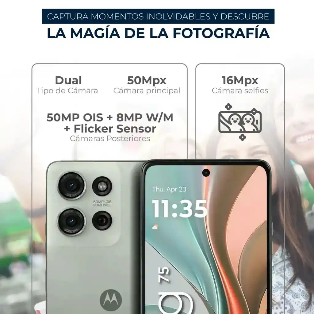 Celular Motorola Moto G75 5g Dual Sim 256gb /8gb, 6.78'', Vrd