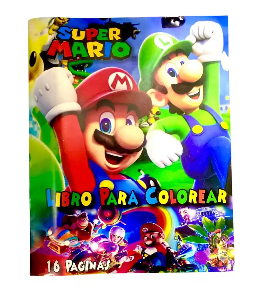 Libro De Actividades Y Colorear 16 Paginas Mario Bross