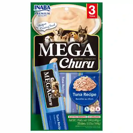 Mega Churu Snack Para Perro Atún Inaba 3 Tubos X 48 Gr