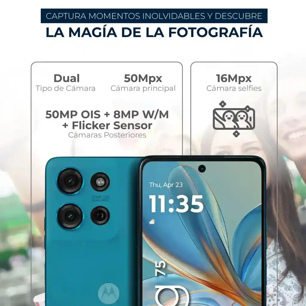 Celular Motorola Moto G75 5g Dual Sim 256gb /8gb, 6.78'', Azl
