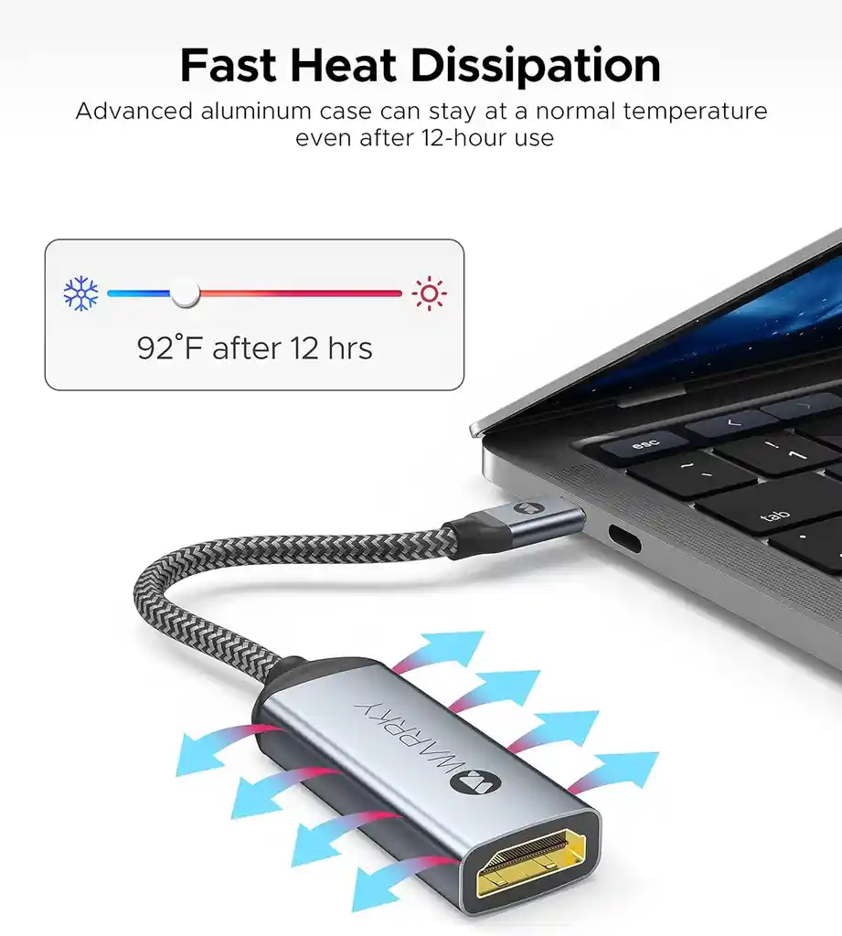 Adaptador Usb Tipo C A Hdmi 4k Macbook Windows Ipad Iphone