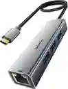 Adaptador Ethernet Usb Rj45 Lan Hub Alta Velocidad
