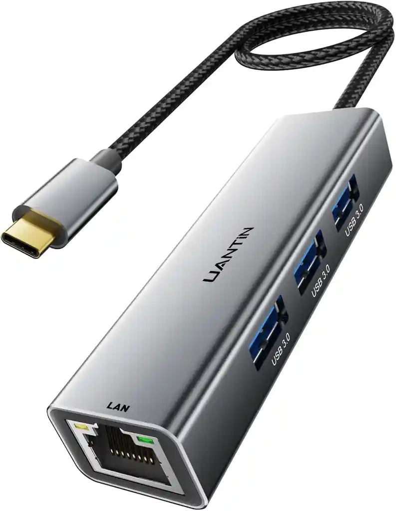 Adaptador Ethernet Usb Rj45 Lan Hub Alta Velocidad