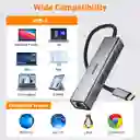 Adaptador Ethernet Usb Rj45 Lan Hub Alta Velocidad
